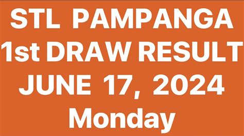 stl pampanga result today 1st draw history